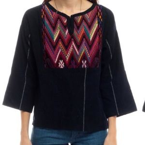 Vintage Aztec Embroidered Tunic Top